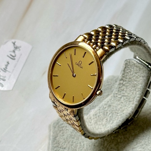 Omega De Ville Prestige 395.0875.2 Gold-Plated 33mm Luxury Dress Watch - Picture 1 of 16